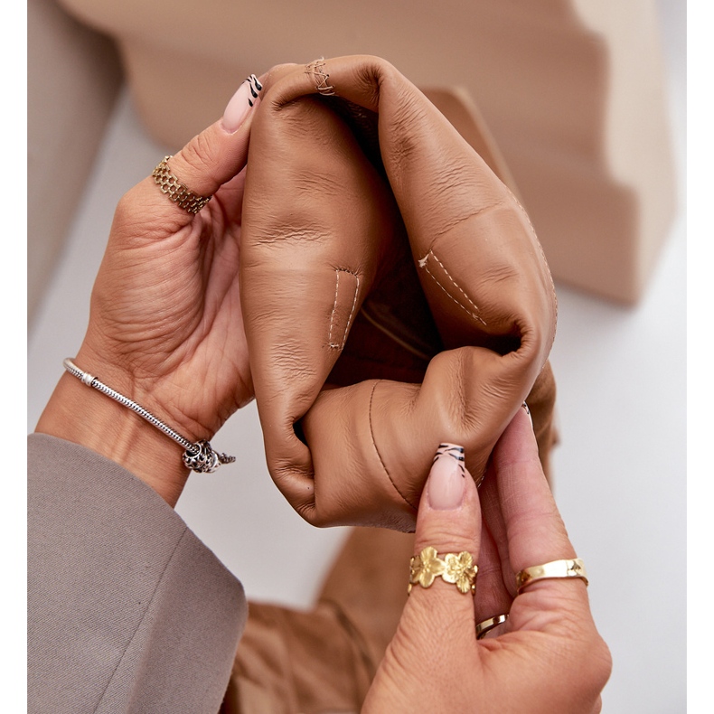 Botas de camurça com salto baixo e acima do joelho Zazoo 3444/O Camel castanho 2