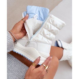 Botas femininas de neve Big Star com pele OO274A396 brancas branco 2