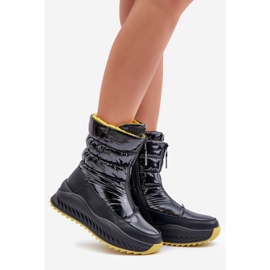 Botas de neve femininas Big Star com pele OO274A395 pretas preto 1