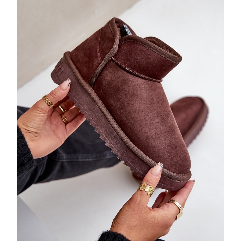 Botas de neve com plataforma feminina D.Franklin DFSH370010 Chocolate marrom 2