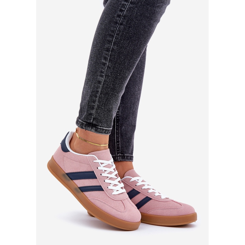 Tênis esportivo feminino baixo, rosa 1