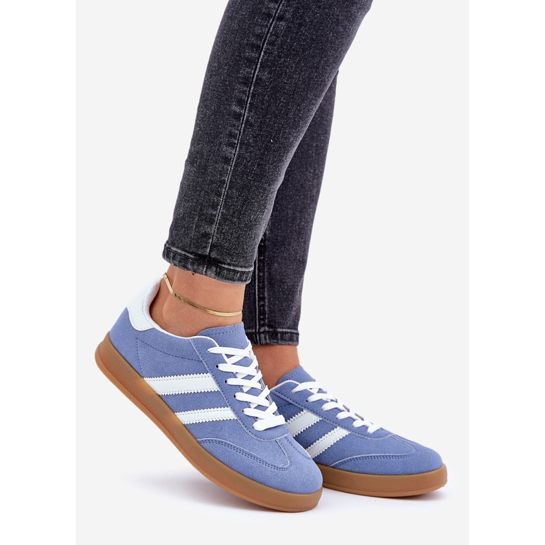 Tênis esportivo feminino baixo, azul 1