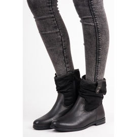 Deslizamento feminino em botas preto 2