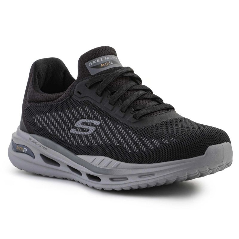 Sapatos Skechers Arch Fit Orvan-Trayver 210434-BLK preto 1