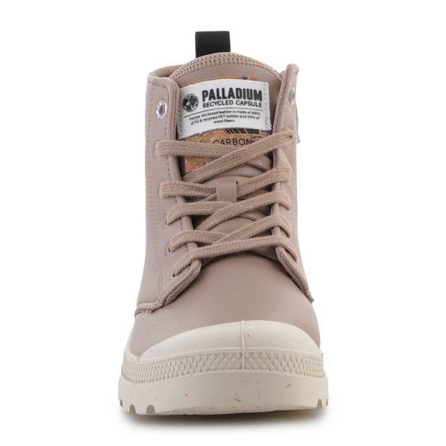 Sapatos de couro Palladium Pampa Hi Re-Vegn 74378-284-M bege 2