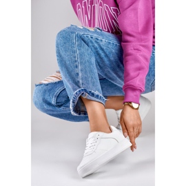 Calçados esportivos femininos, tênis branco K-1W 1