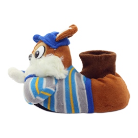 American Club Chinelos de estimação esquilo americano quente azul marrom 3