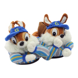 American Club Chinelos de estimação esquilo americano quente azul marrom 5