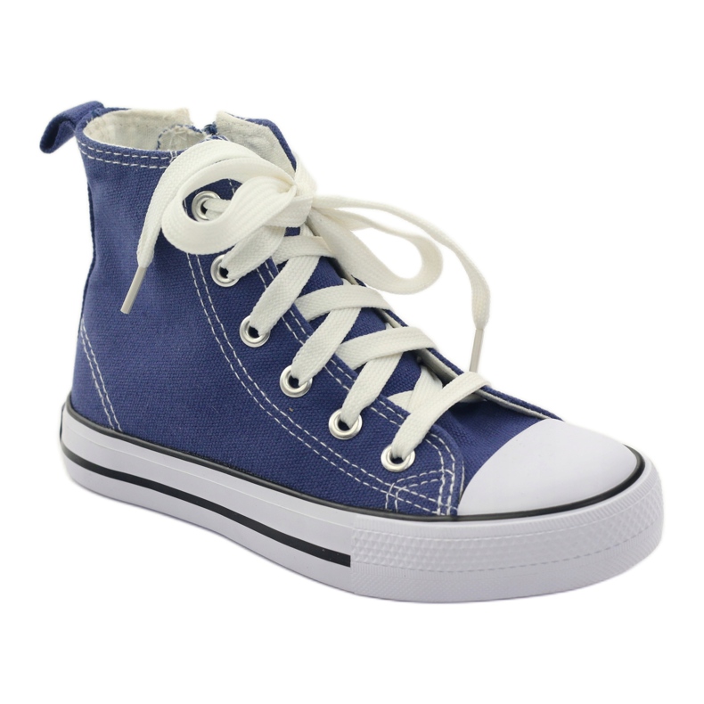 American Club Tênis infantis no zíper azul americano 1