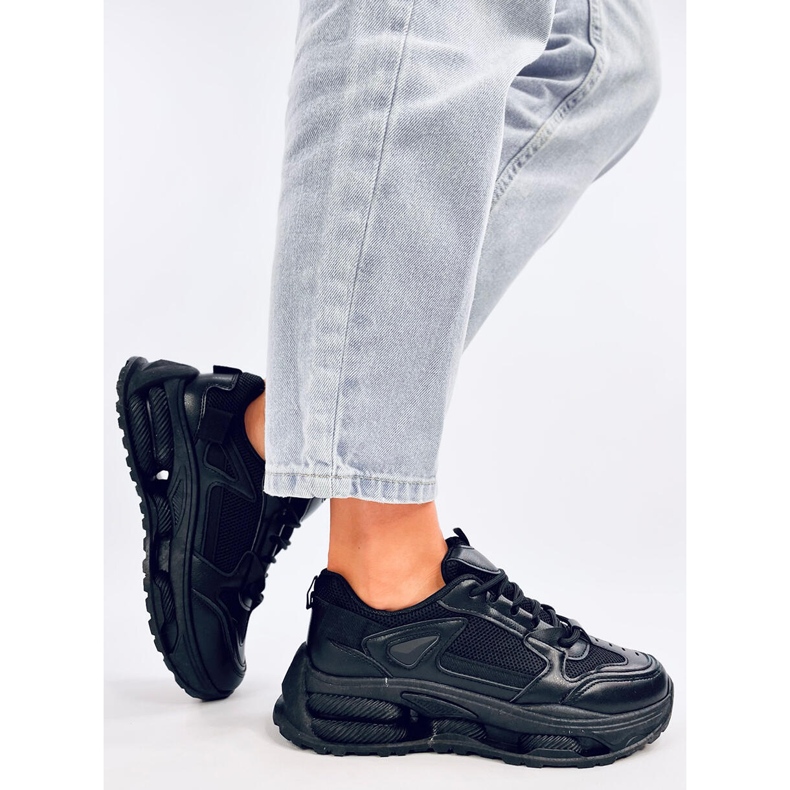 Tênis femininos, calçados esportivos pretos 2