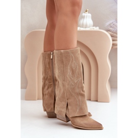 Zazoo 3487 Botas femininas sem isolamento, bege 1
