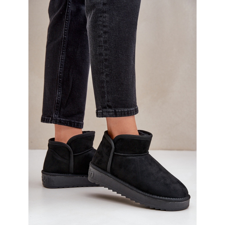 Botas de neve isoladas femininas D.Franklin DFSH370010 pretas preto 1