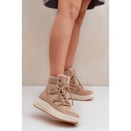 Botas de neve isoladas femininas MD9944-7 bege marrom 1