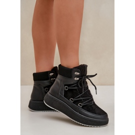 Botas de neve isoladas femininas MD9944-1 pretas preto 1