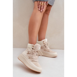 Botas de neve isoladas femininas MD9944-6 bege 1