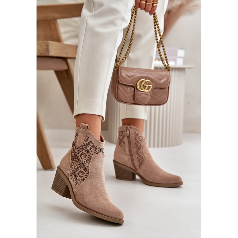 Botas femininas S.Barski HY42-944 bege 1