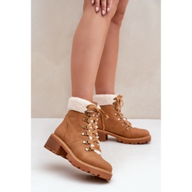 Botas isoladas femininas MD1055-8, camelo marrom 1