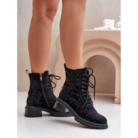 Trabalhadoras Femininas com Strass MR880-017 pretas preto 1