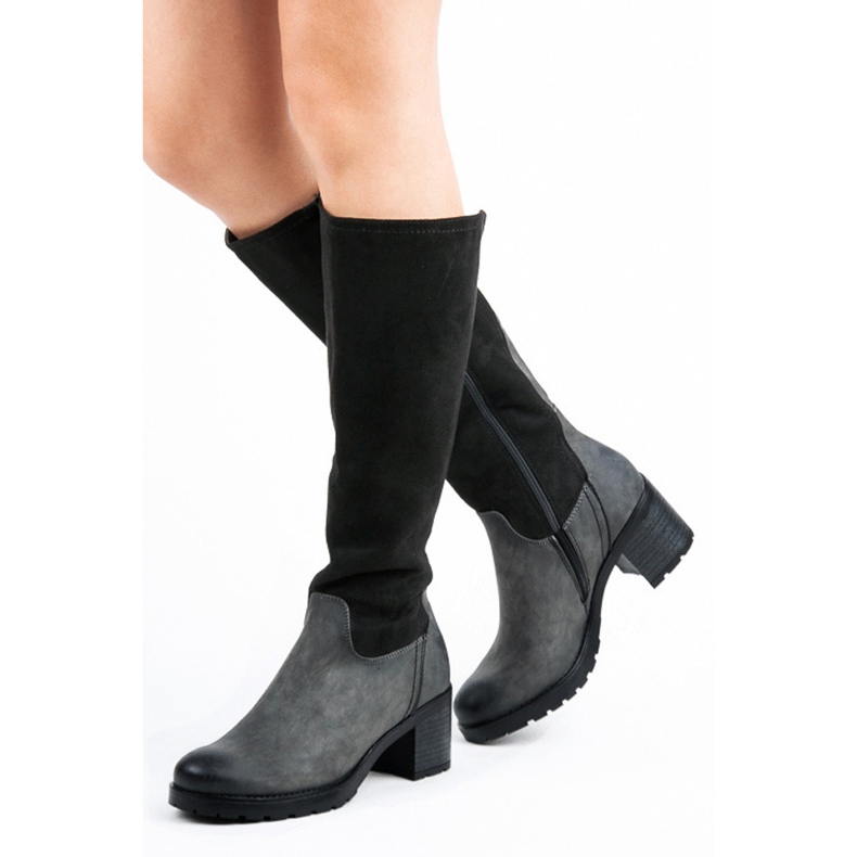 Vinceza Botas clássicas de salto alto preto 1 Vinceza Botas clássicas de salto alto preto 1