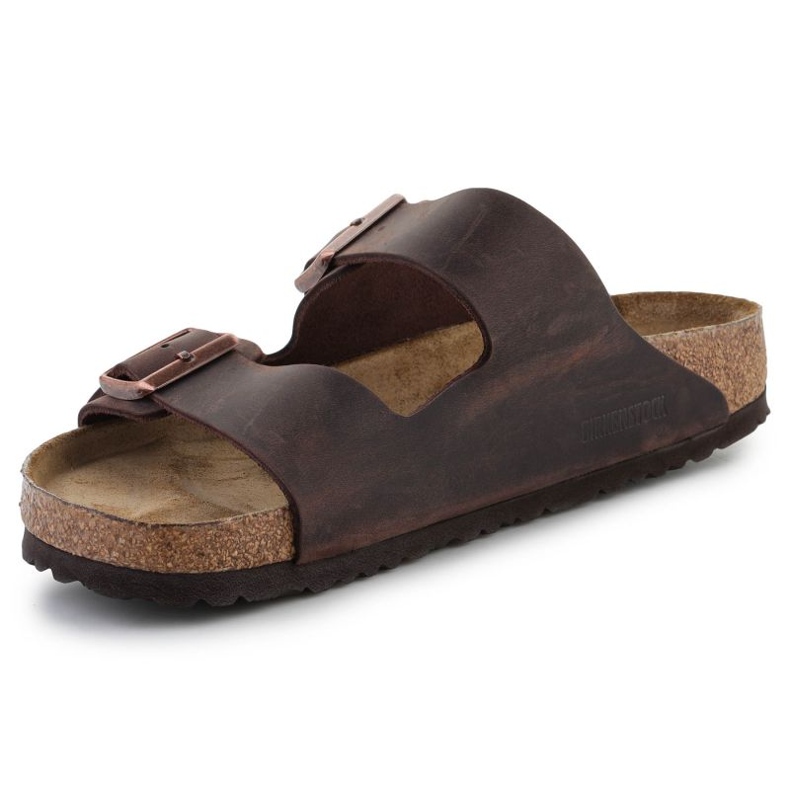 Chinelos masculinos Birkenstock Arizona 0452761 castanho marrom 2
