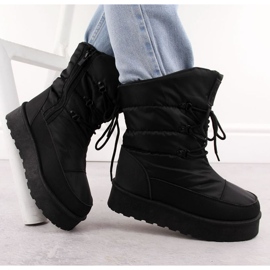 Botas de neve femininas na plataforma Big Star OO274884 pretas preto 2