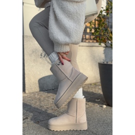 Botas femininas de neve com plataforma alta Big Star OO274897 Bege claro 2