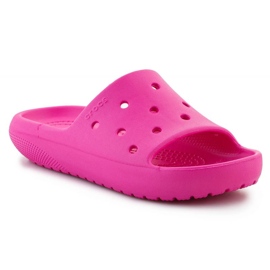 Chinelos Crocs Classic Slide V2 Kids 209422-6UB rosa 2 Chinelos Crocs Classic Slide V2 Kids 209422-6UB rosa 2