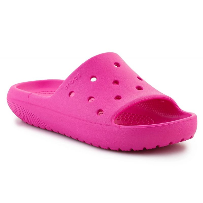 Chinelos Crocs Classic Slide V2 Kids 209422-6UB rosa 2 Chinelos Crocs Classic Slide V2 Kids 209422-6UB rosa 2
