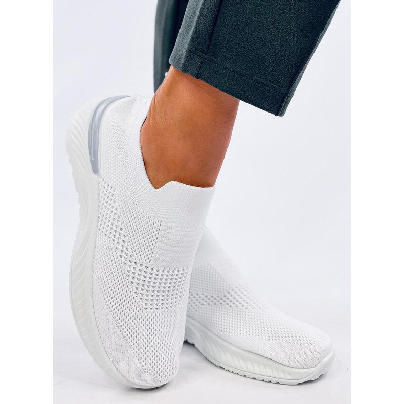 Meias esportivas femininas, brancas branco 2