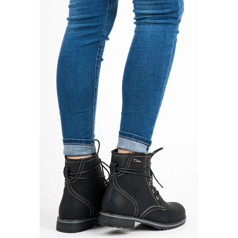 Queentina Botas de trabalho preto 1