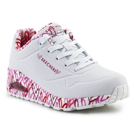 Sapatos Skechers Uno-Loving Love 155506-WRPK branco 2