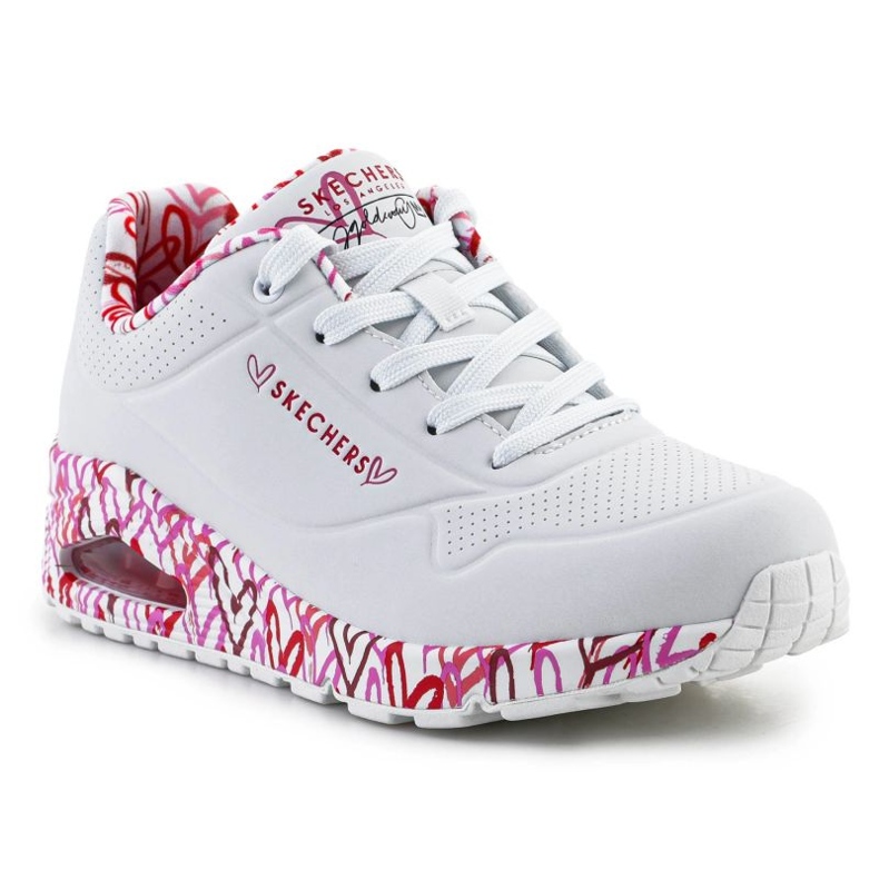 Sapatos Skechers Uno-Loving Love 155506-WRPK branco 2