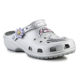 Chinelos Crocs Scharf Classic Clog 209487-040 prata 2