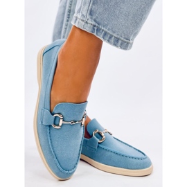 Seastar Mocassins femininos azuis com decoração azul 2