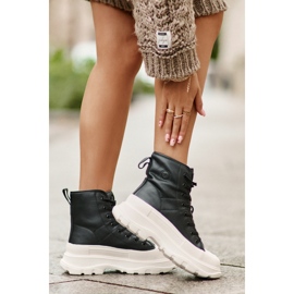 Tênis isolados de couro em plataforma enorme Big Star OO274A599 preto 3