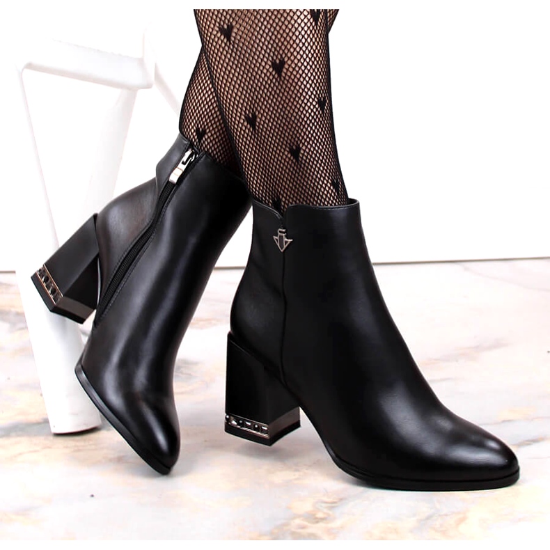 Botas isoladas pretas femininas com filippo dbt4842/23 bk preto 3