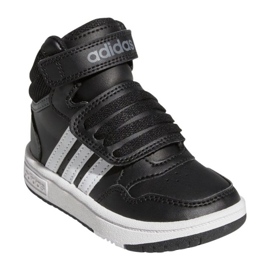 Tênis Adidas Hoops Mid com velcro GW0408, preto 1