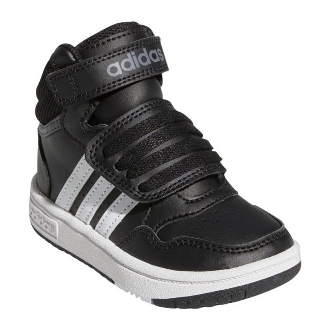 Tênis Adidas Hoops Mid com velcro GW0408, preto 1