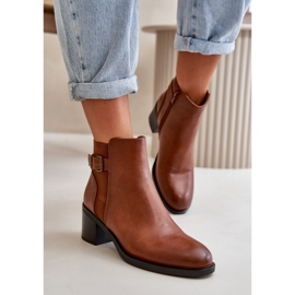 Seastar Botas isoladas femininas com grampo de camelo castanho 1