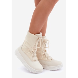 Botas de neve femininas Inua com isolamento Primaloft 4F 4FRAW24FSBSF012 bege 1