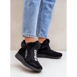 Tênis feminino botins com pelo, preto 2 Tênis feminino botins com pelo, preto 2