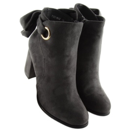 Cinza Botas de salto alto YBS1612 cinza 1