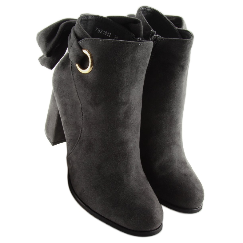 Cinza Botas de salto alto YBS1612 cinza 1