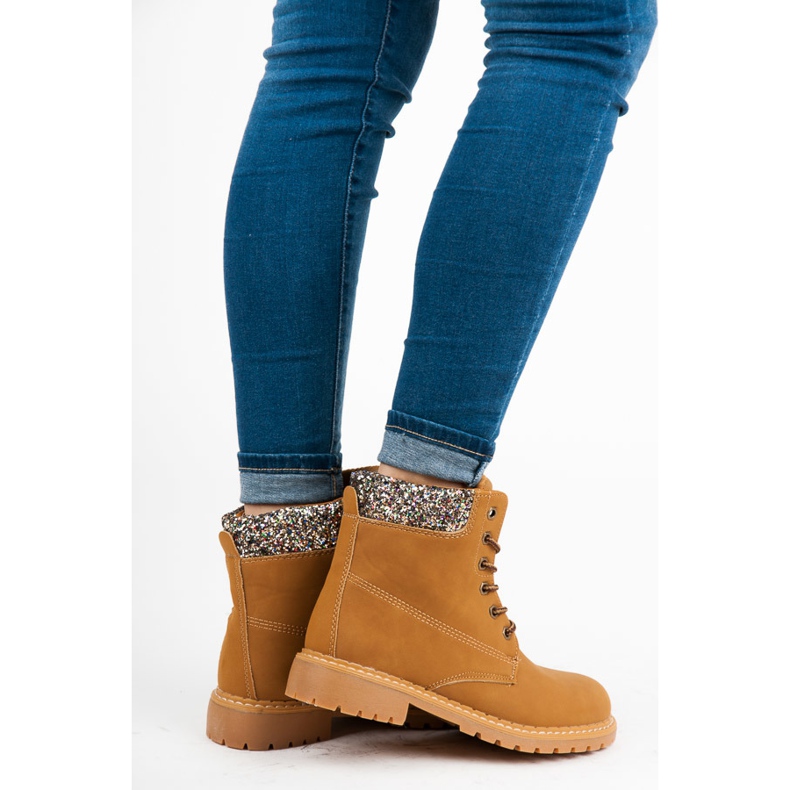 Caçadores com glitter marrom 1