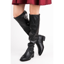 Yes Mile Botas rasas sem salto preto 1