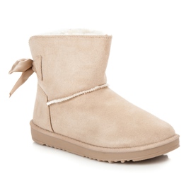 Botas de neve com laço castanho 1