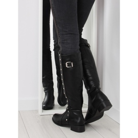 Botas de montar com tachas pretas PE115P pretas preto 1