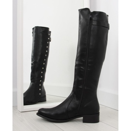 Botas de montar com tachas pretas PE115P pretas preto 2 Botas de montar com tachas pretas PE115P pretas preto 2