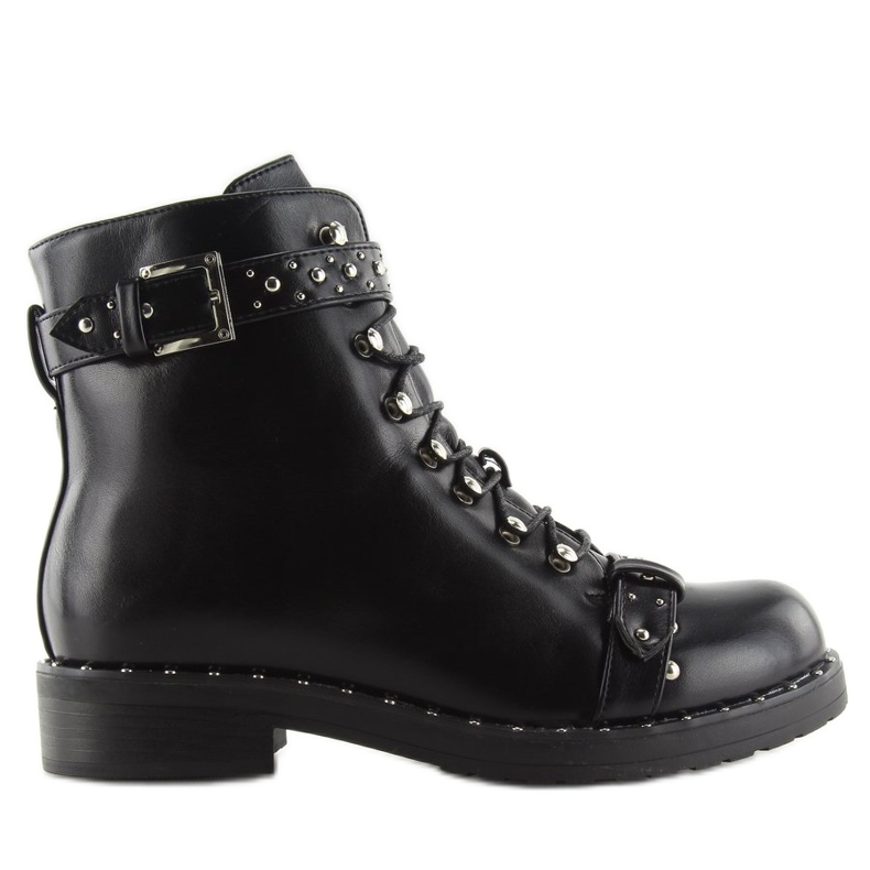 Botas pretas com tachas ae82p pretas cobre 1