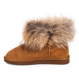 Coco Perla Mukluki de couro castanho 1